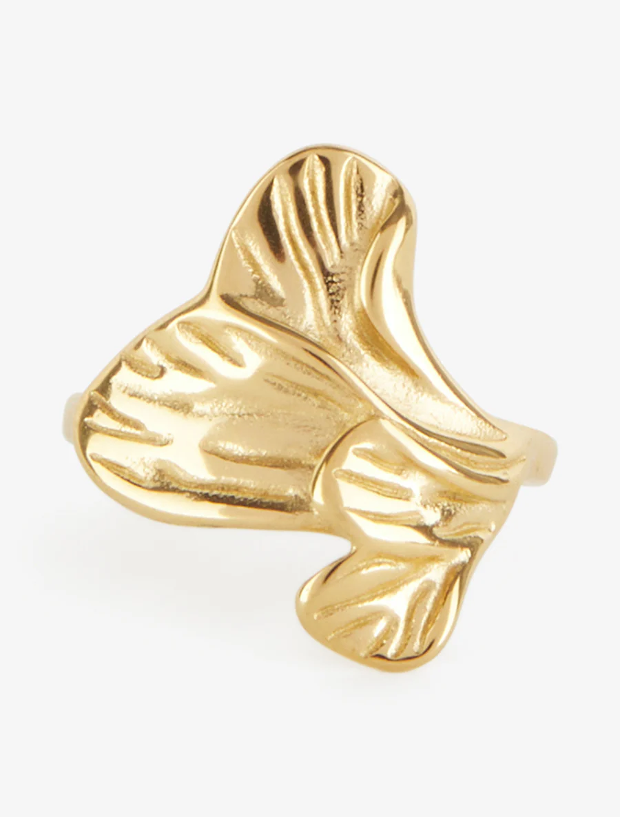 Ring met plantenmotief - Goud - Image 3