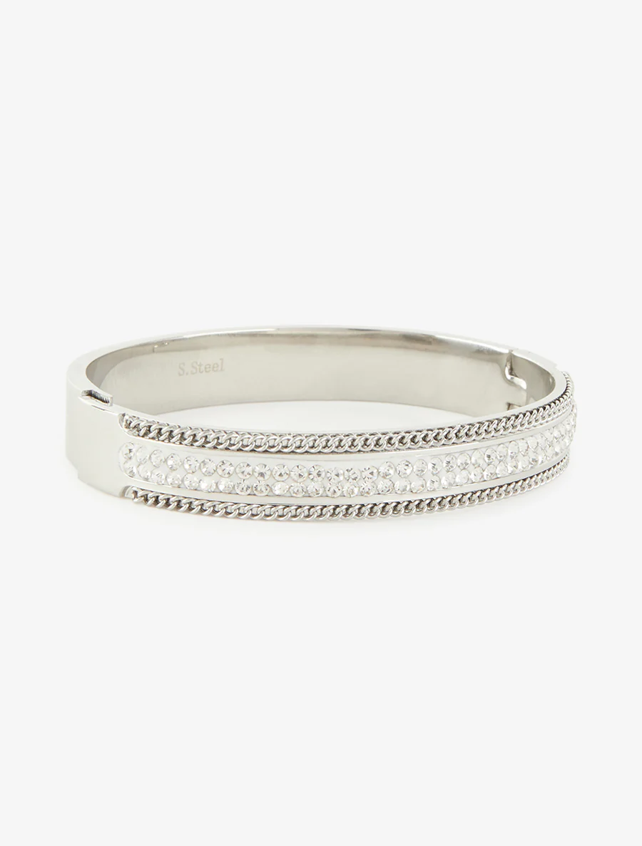 Ring versierd met witte zirkonia's - Geld - Image 2