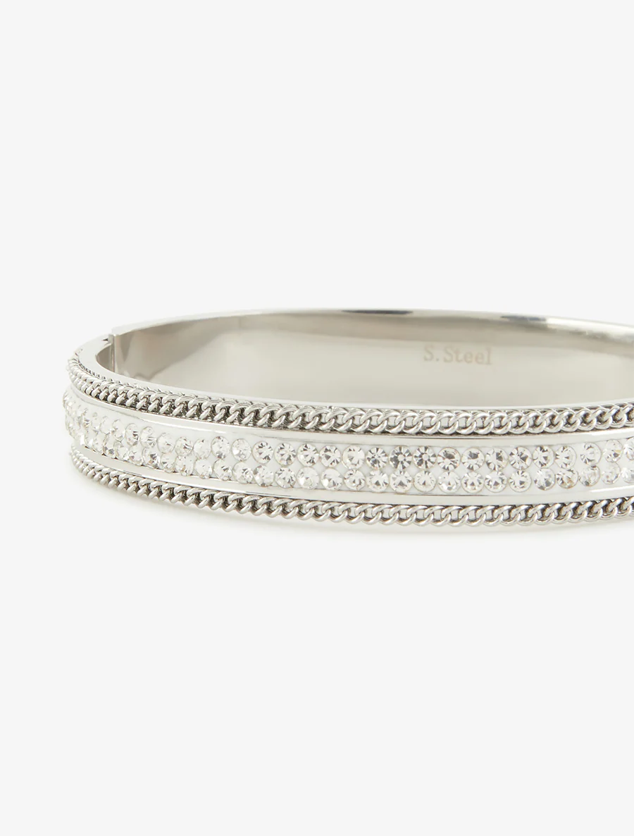 Ring versierd met witte zirkonia's - Geld - Image 3
