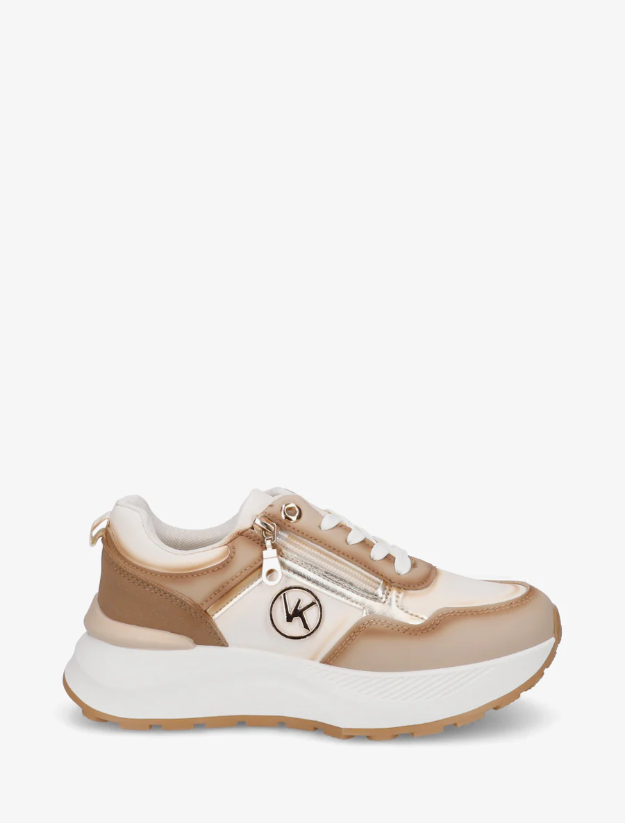 Rits sneakers met metalen sieraad - Mol