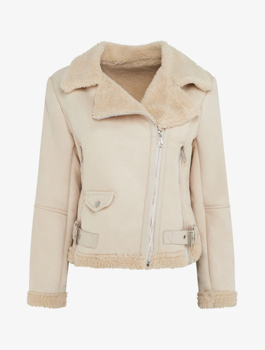 Ritsvest in pilotenstijl - Beige