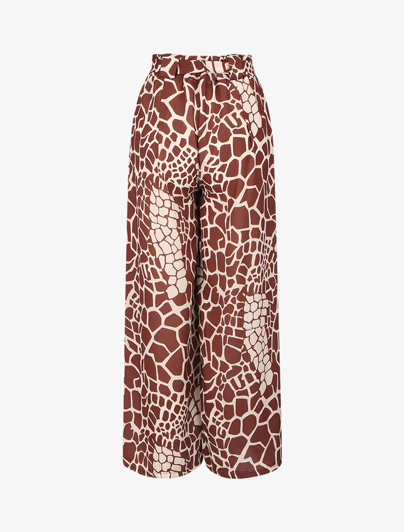 Giraffeprint culotte rok - Bruin - Image 2