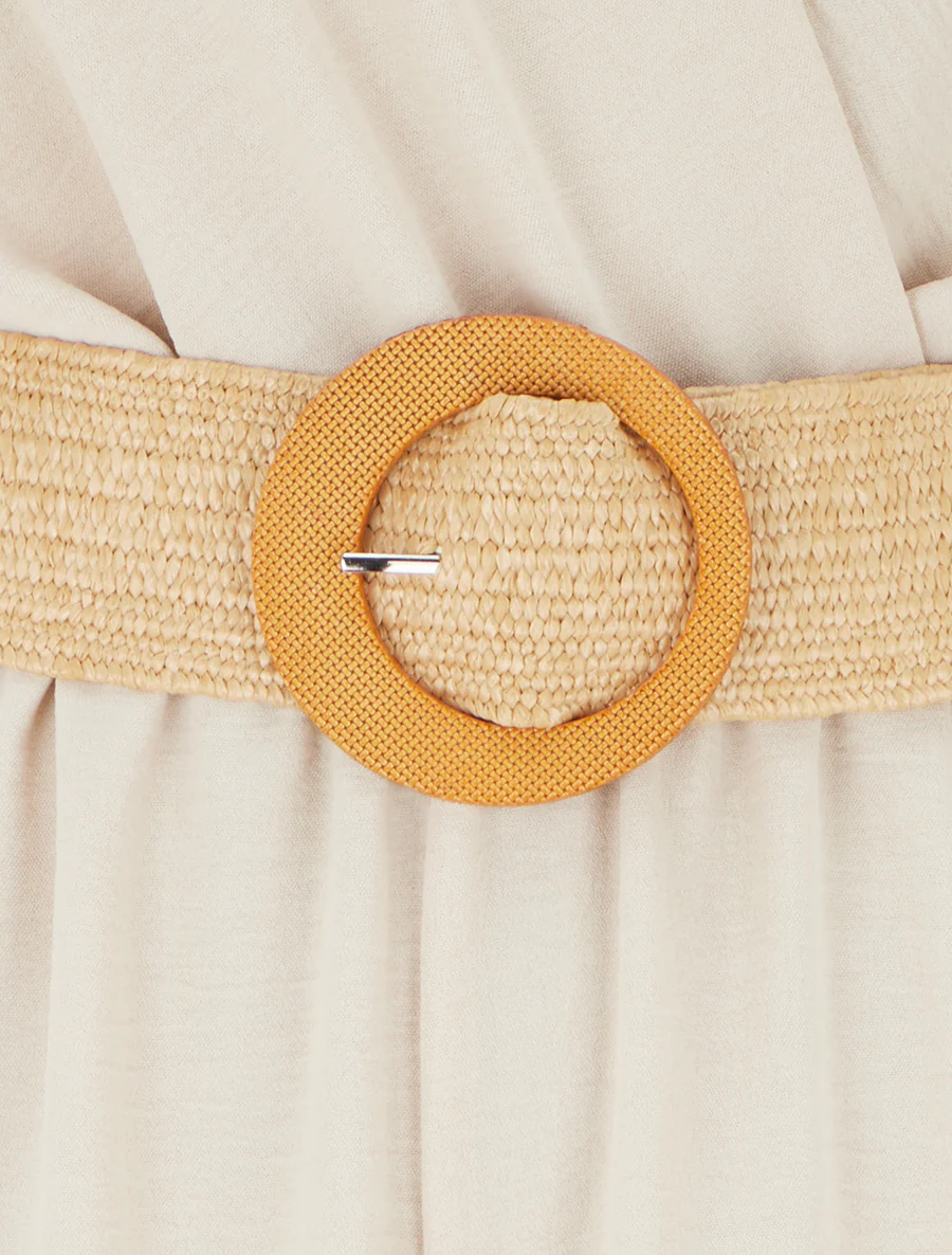 Ruime combinatie met geborduurde randen - Beige - Image 3