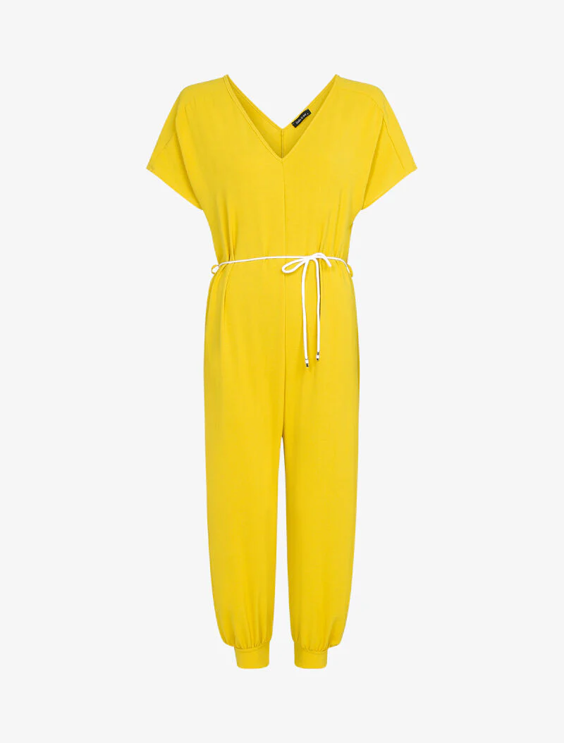 Ruime harembroek-jumpsuit - geel