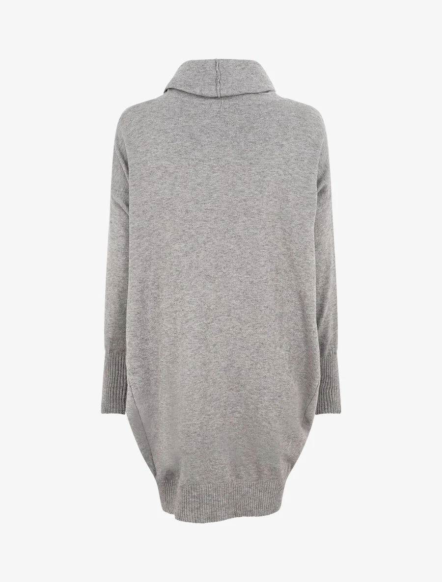 Ruime coltrui jurk - Grijs - Image 2