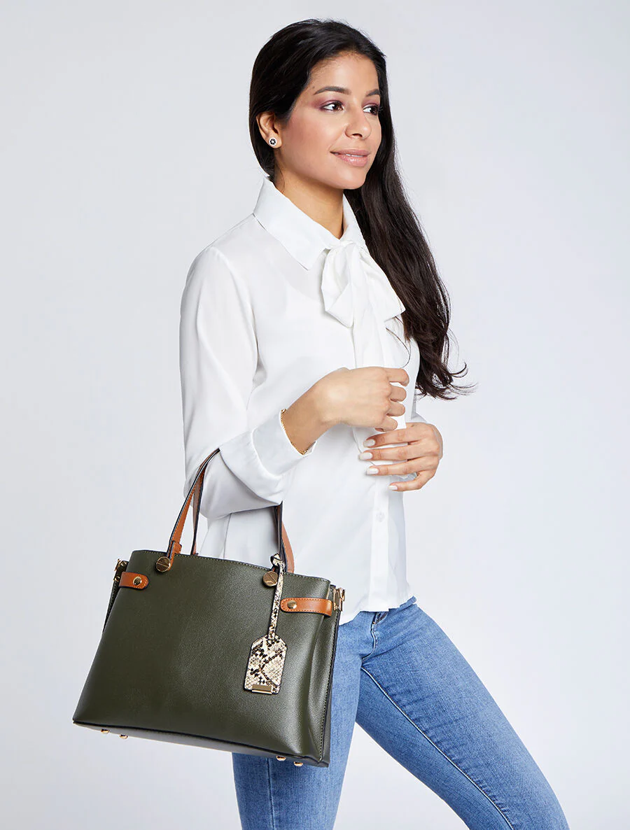 Jeanne shopper tas - Kaki - Image 4