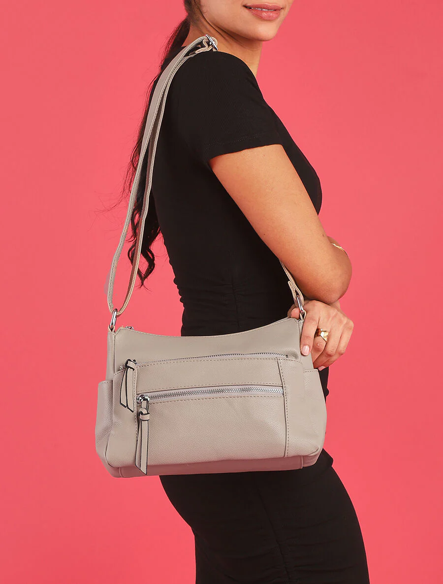 Sakina schoudertas - Taupe - Image 6
