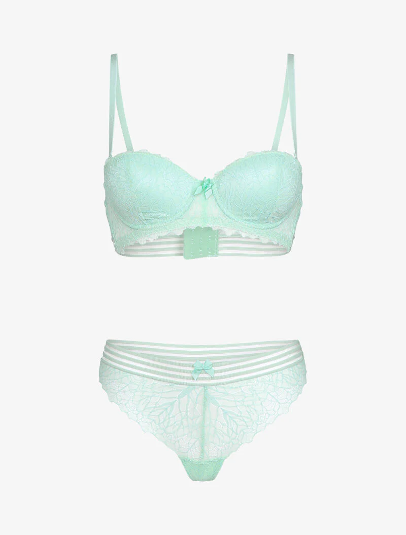 Samen met elastische biezen - mintgroen