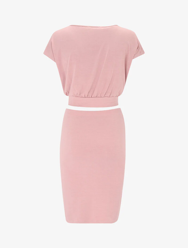 Samenstelling van een crop top en een rok - roze - Image 2