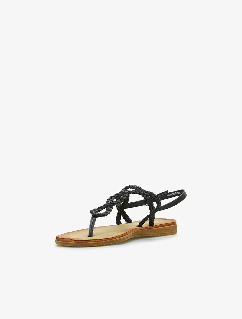 Gevlochten sandalen verstrengeld - zwart - Image 3