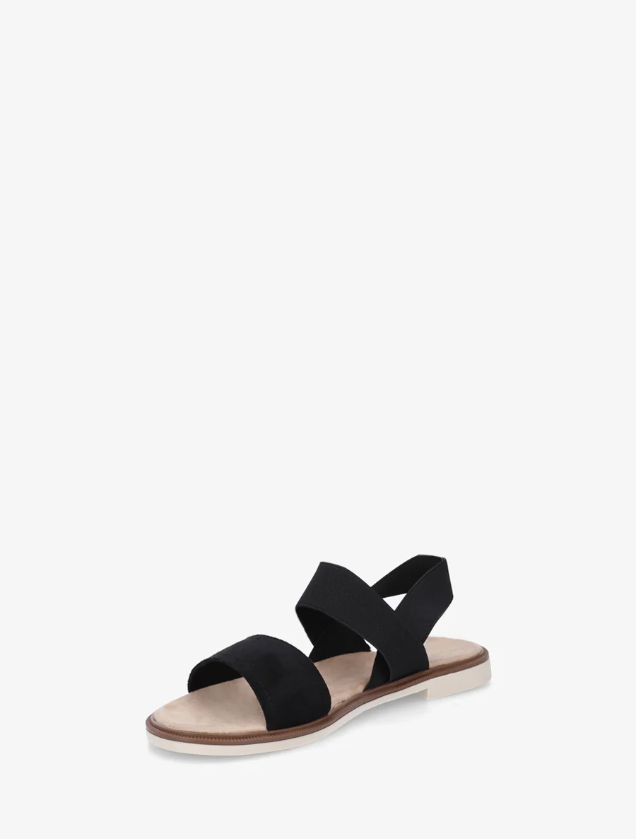 Sandalen met elastische enkelband. - Zwart - Image 3