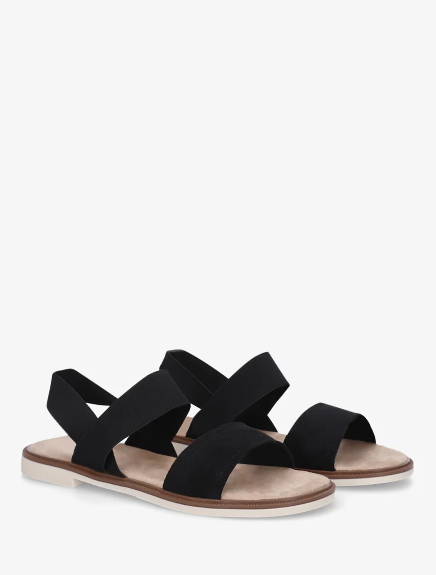 Sandalen met elastische enkelband. - Zwart - Image 4