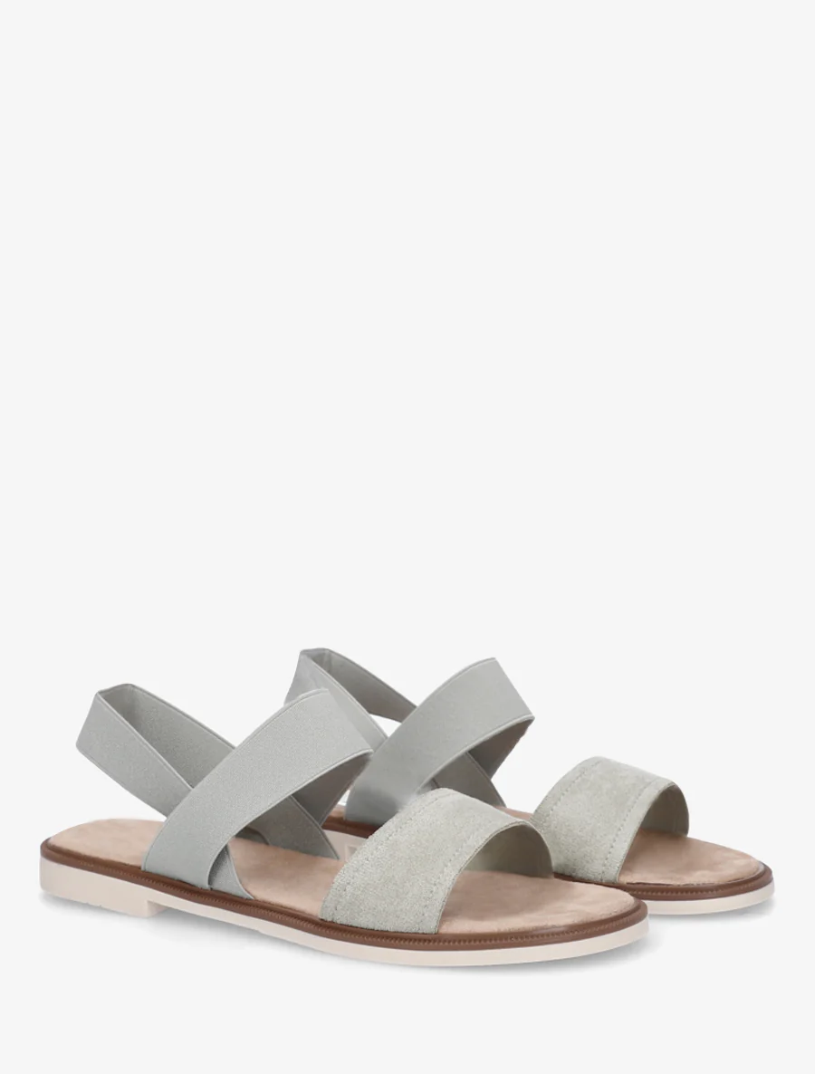 Sandalen met elastische enkelband. - Watergroen - Image 4