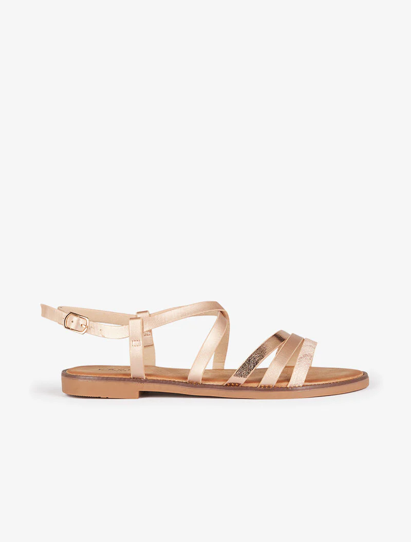 Stijlvolle sandalen met bandjes - champagne - Image 2
