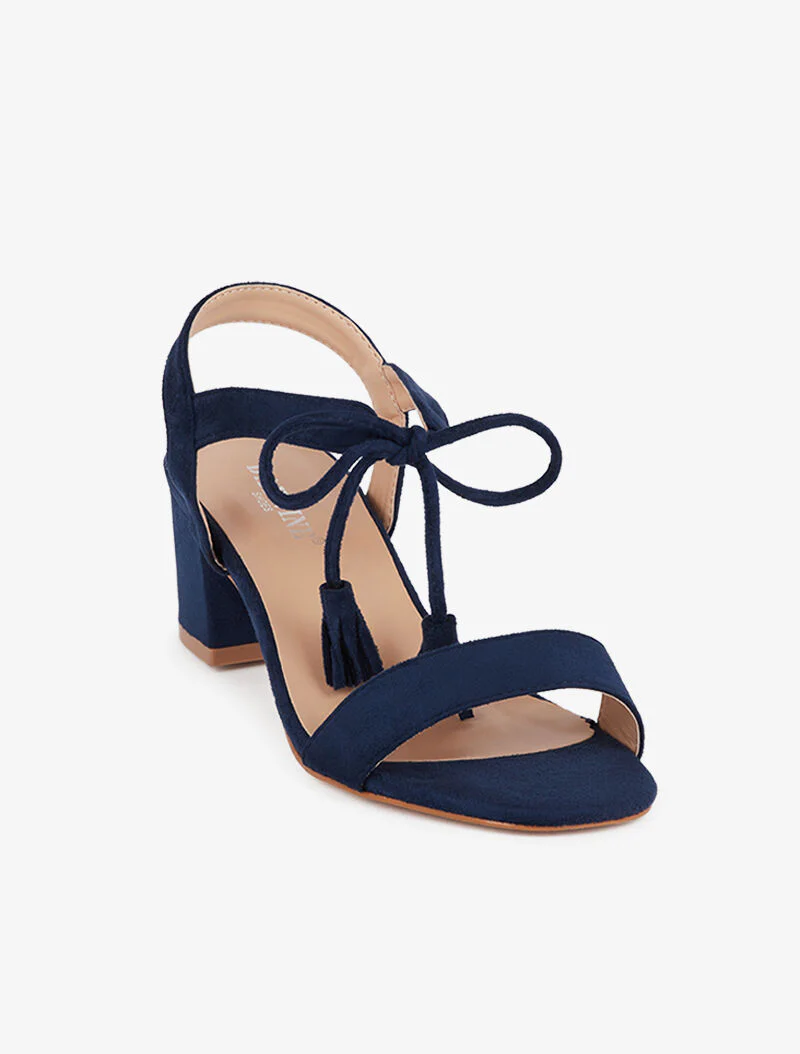 Sandalen met kwastjes - marineblauw - Image 2