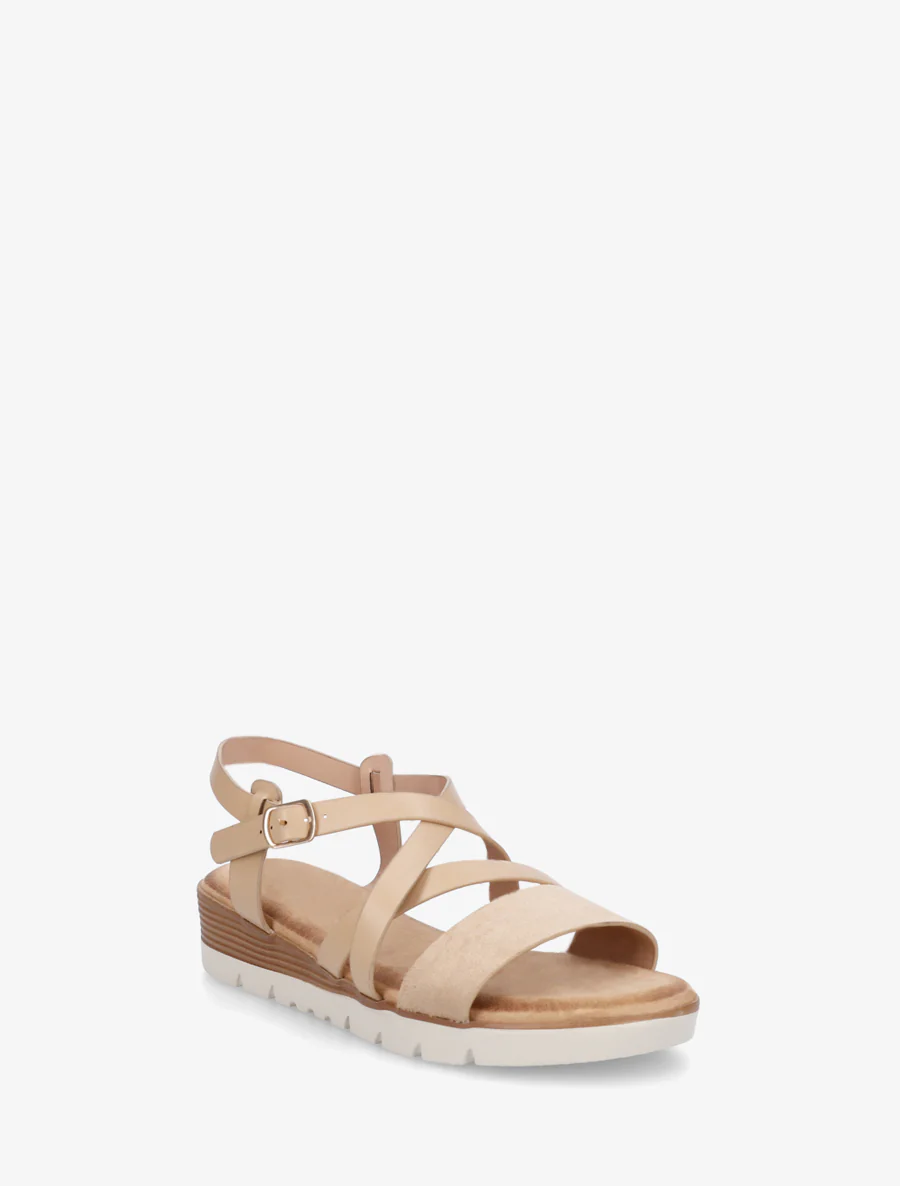 Sandalen van imitatieleer met suèdine bandje - Mol - Image 2