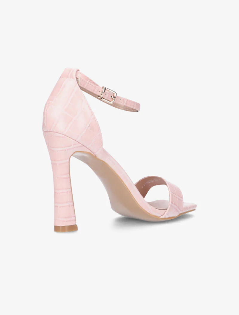 Sandalen van krokodillenleer-look - roze - Image 4