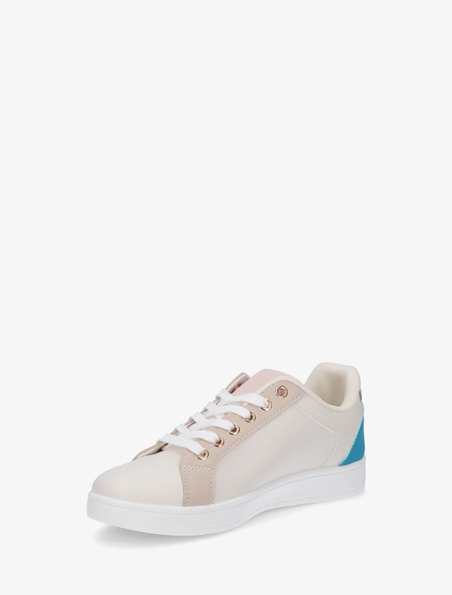 Schoenen van imitatieleer met decoratieve rits. - Beige - Image 3