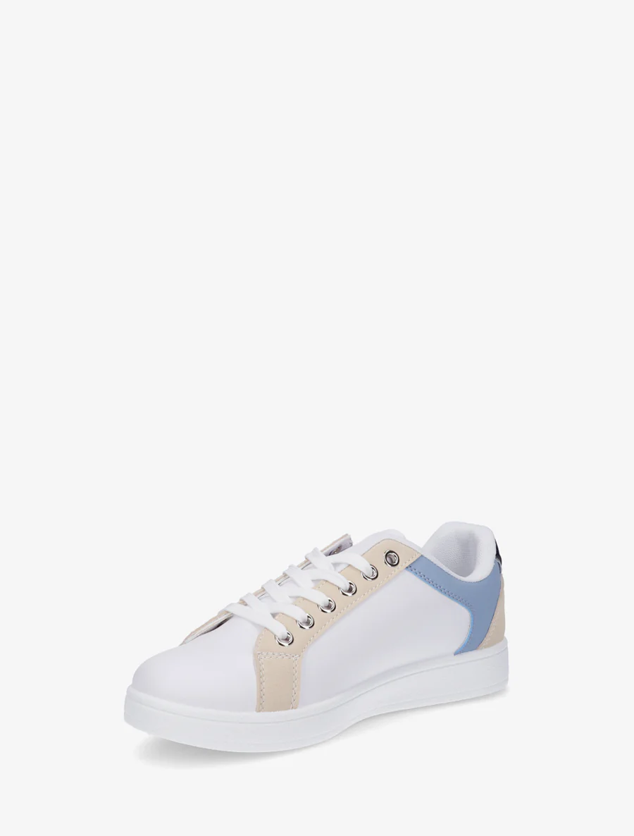 Schoenen van imitatieleer met decoratieve rits. - Lichtblauw - Image 3