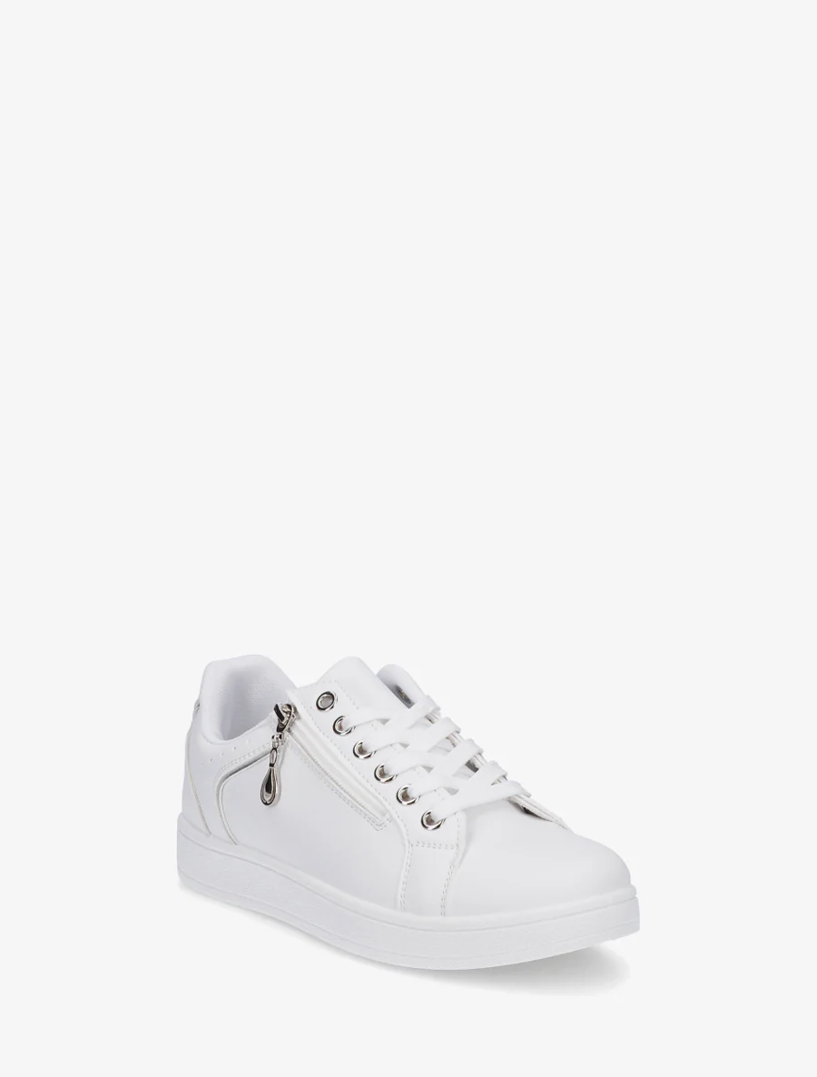 Schoenen van imitatieleer met decoratieve rits. - Geld - Image 2
