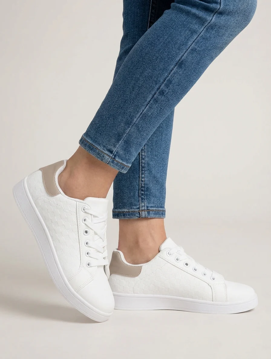 Schoenen van imitatieleer met ruitjesmotief - Mol - Image 5