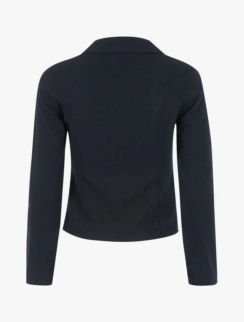 Jas met schuine sluiting - zwart - Image 2