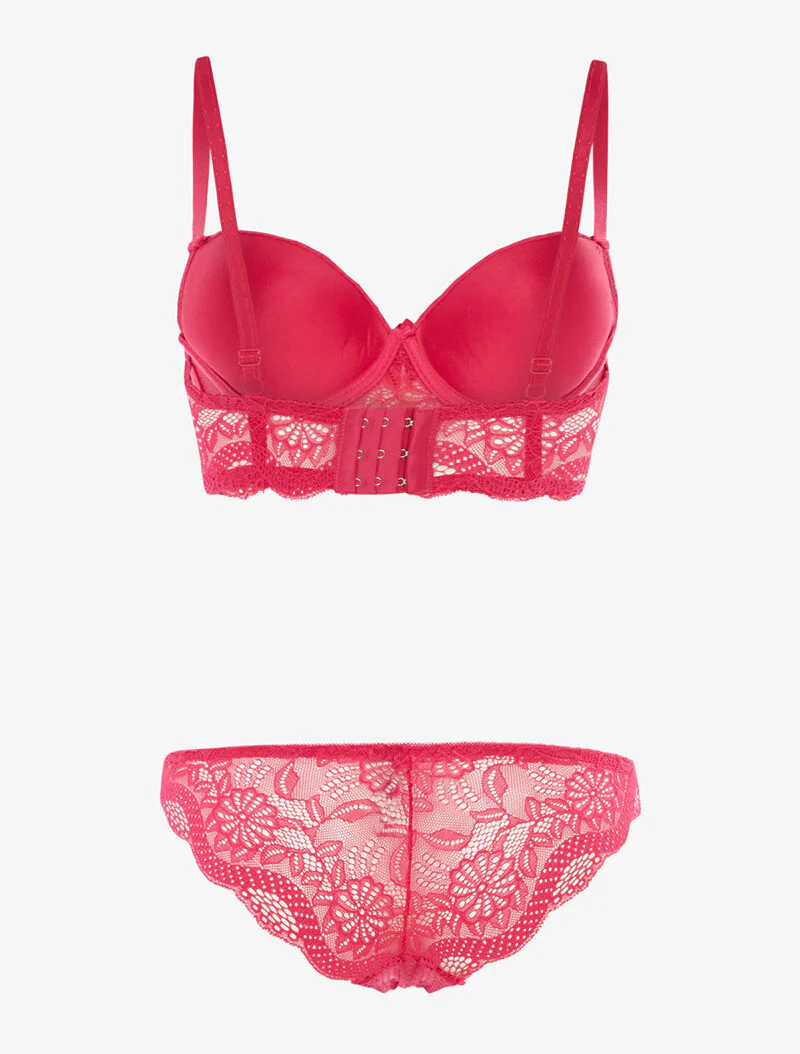 Bustier beha set - fuchsia - Image 2