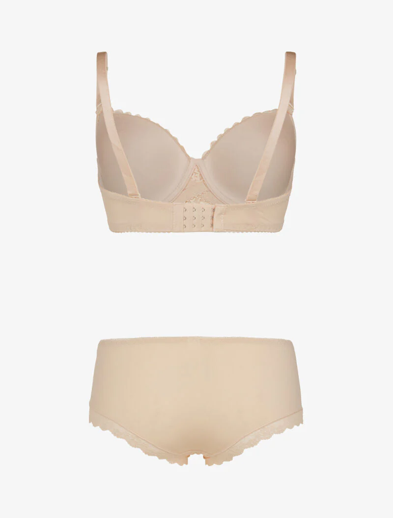 Set met rozetstijl borduurwerk - beige - Image 2