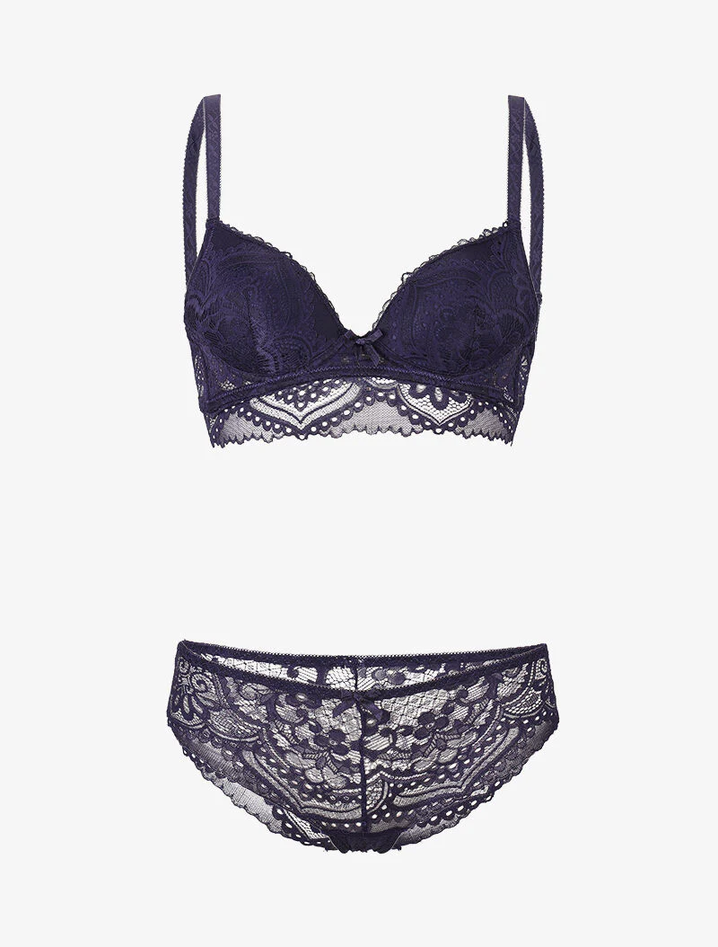 Kant brede band set - marineblauw