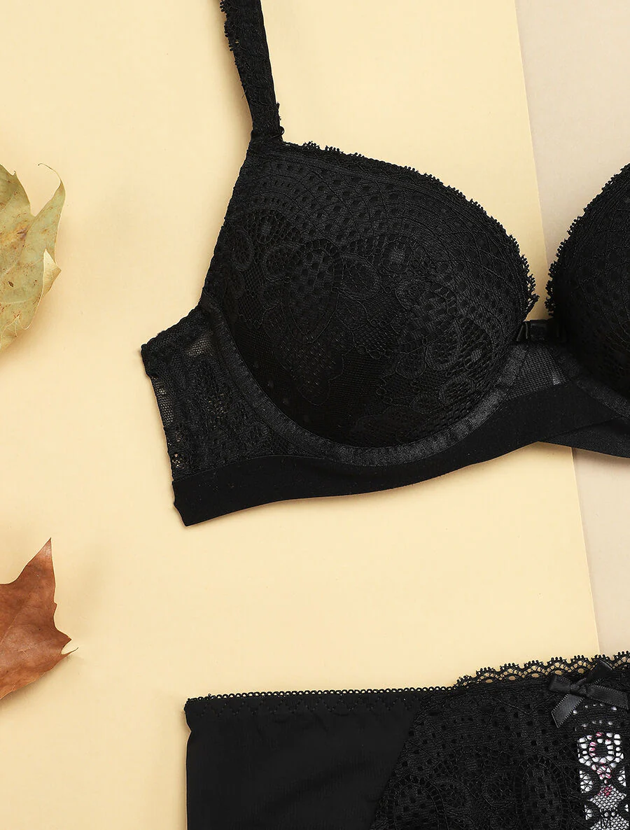 Set met elastische tailleband en shorty - Zwart - Image 3