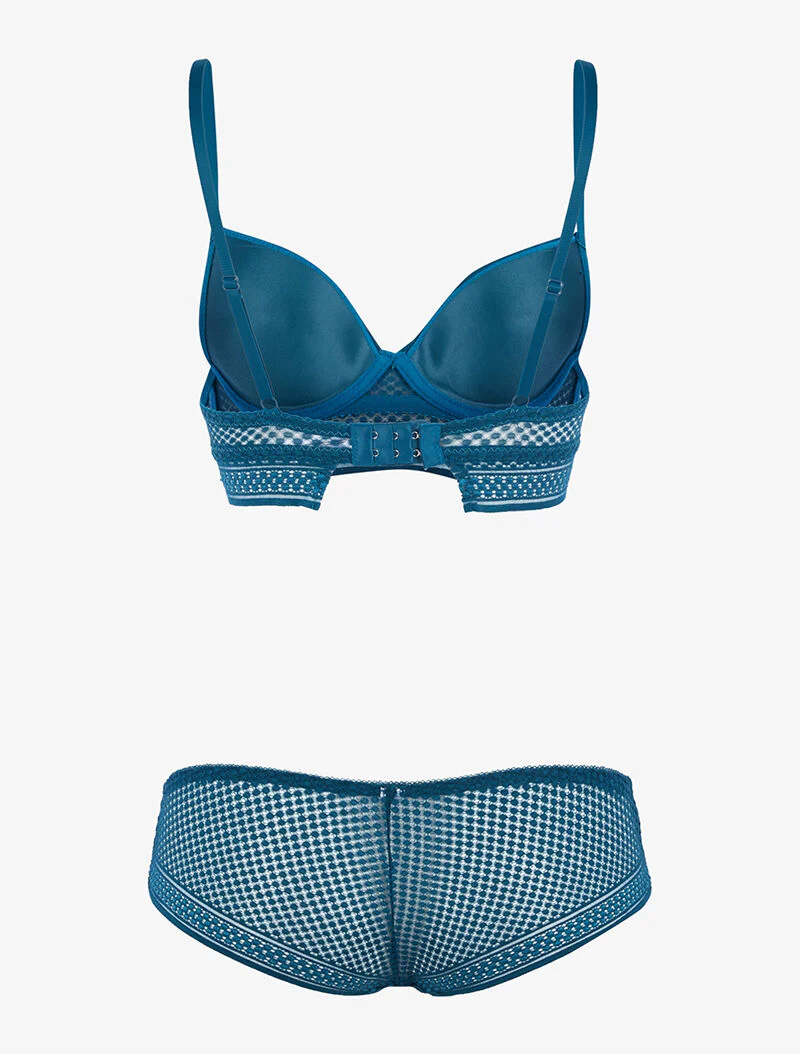 Set met stippen inzetstukken - eendblauw - Image 2