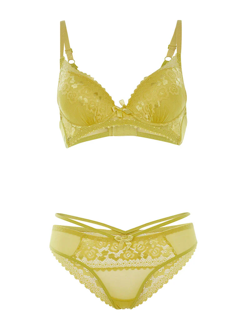 Set SG en string met fijne bandjes - anijsgroen