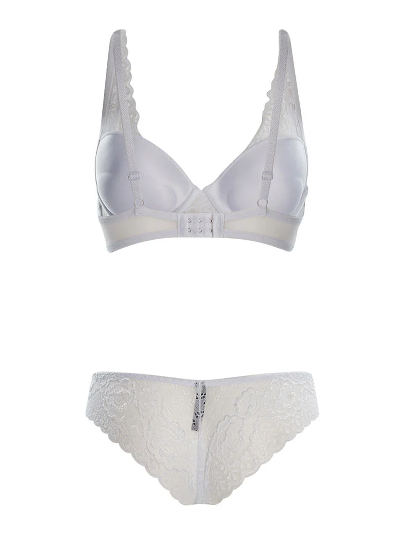 Set SG en slip in fijne kant - wit - Image 2