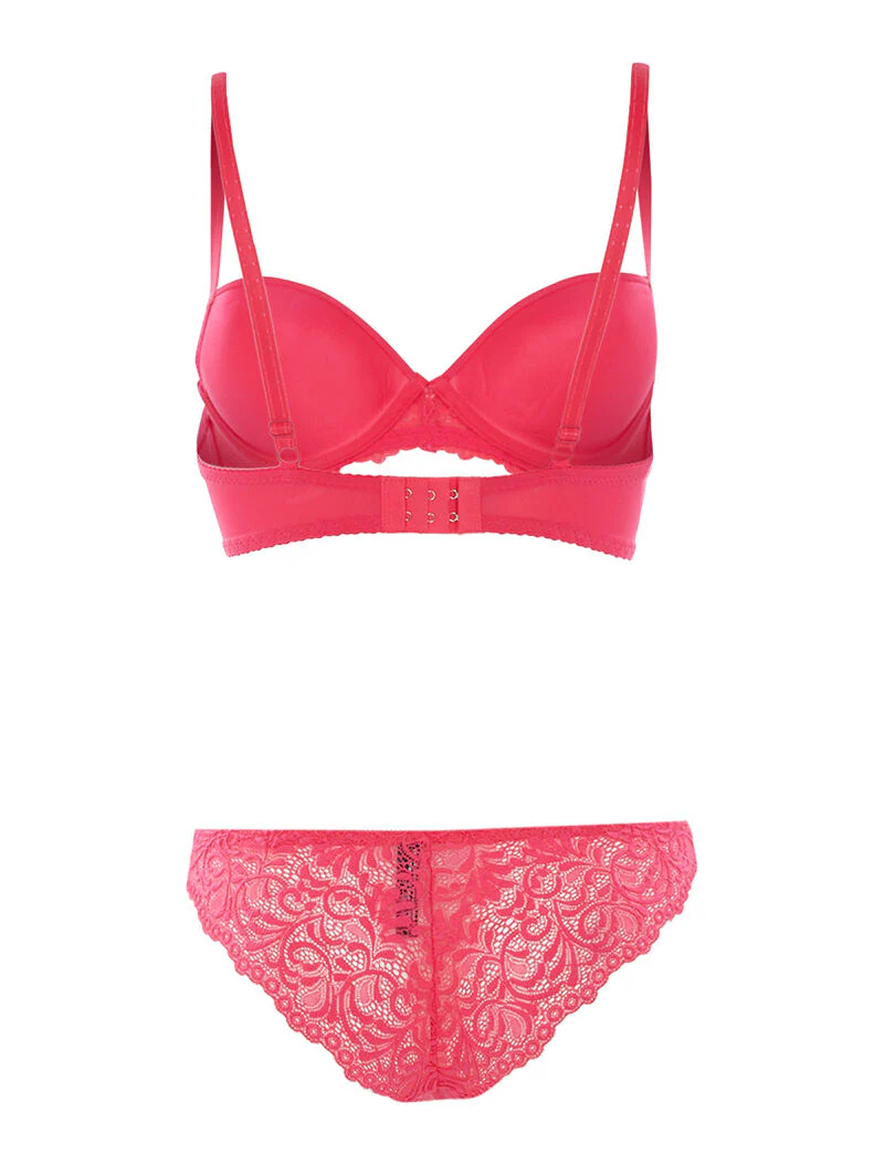 Set SG en slip met kanten rand - roze - Image 2