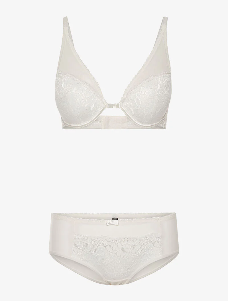 Set SG en slip voorzijde transparant - wit