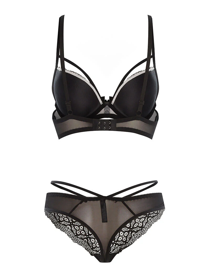 Set SG en string borst lace - zwart - Image 2