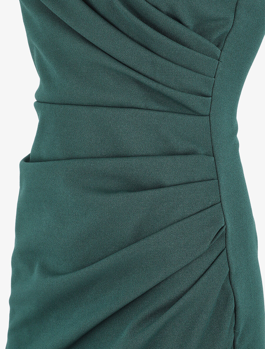 Shift-jurk met asymmetrische schouderbandjes - dennengroen - Image 4