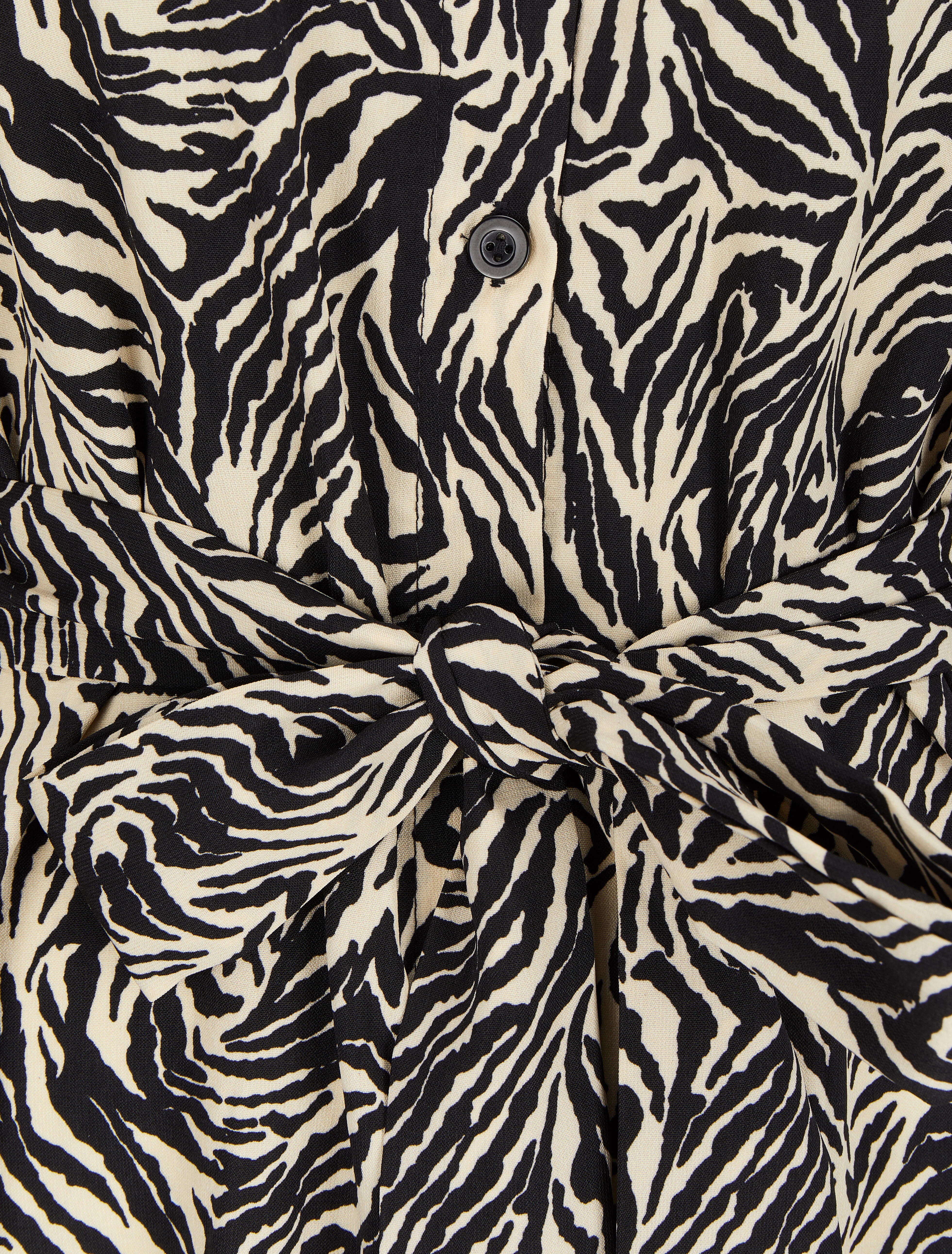 Zebra print overhemdjurk - Wit/zwart - Image 3