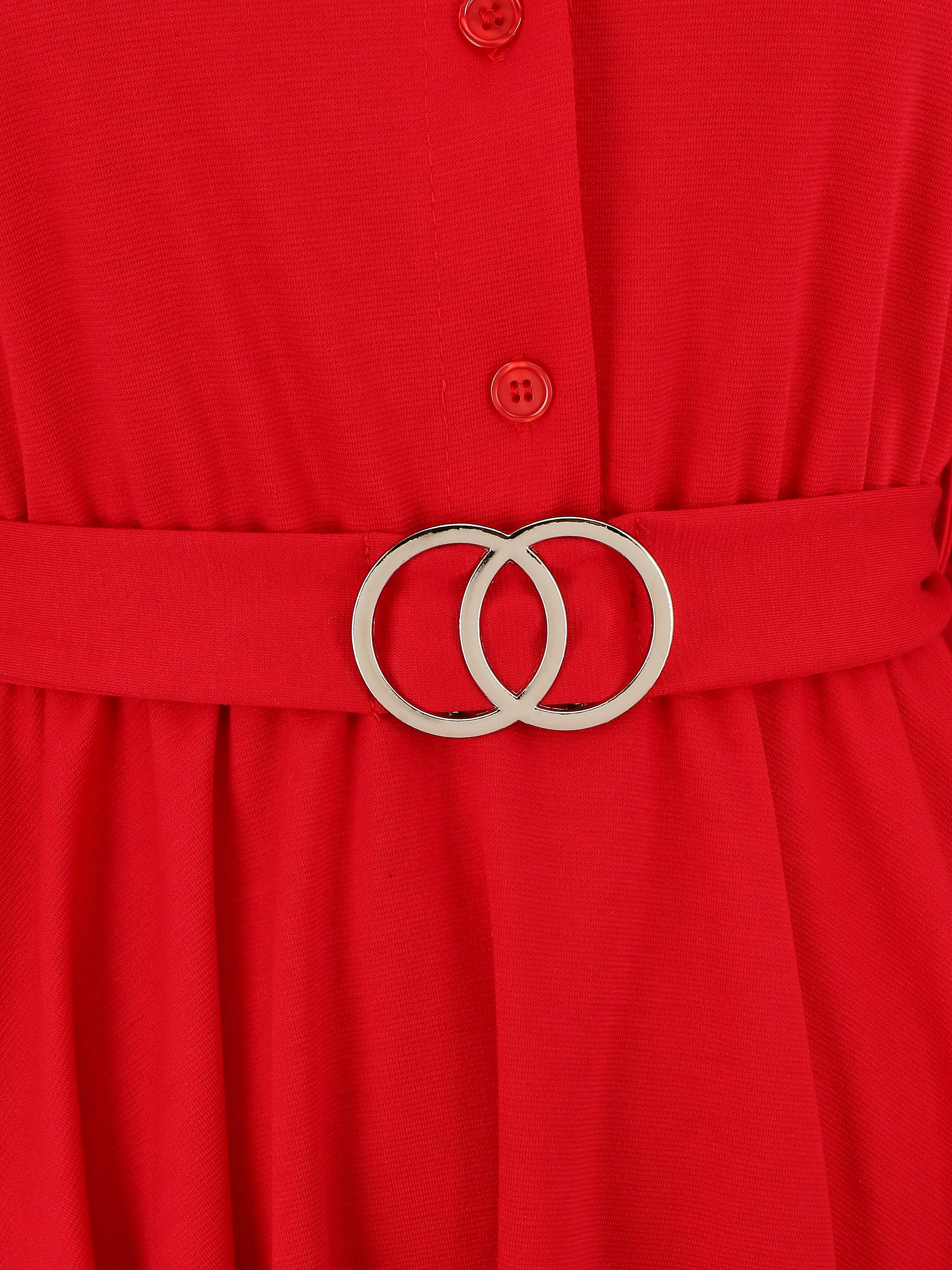 Skaterjurk overhemd - Rood - Image 3