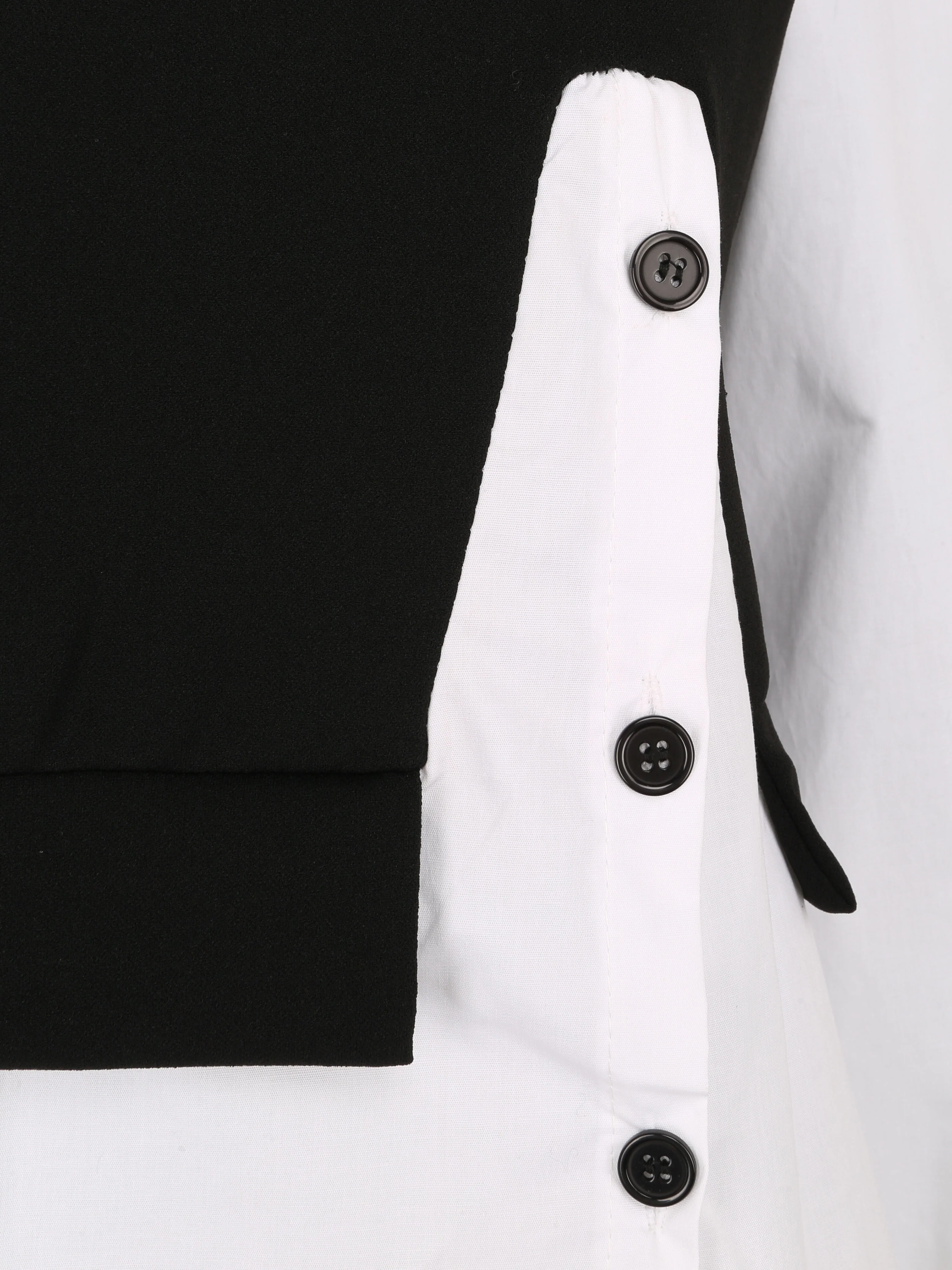 Shirtstijl trui met optische illusie - Wit - Image 3