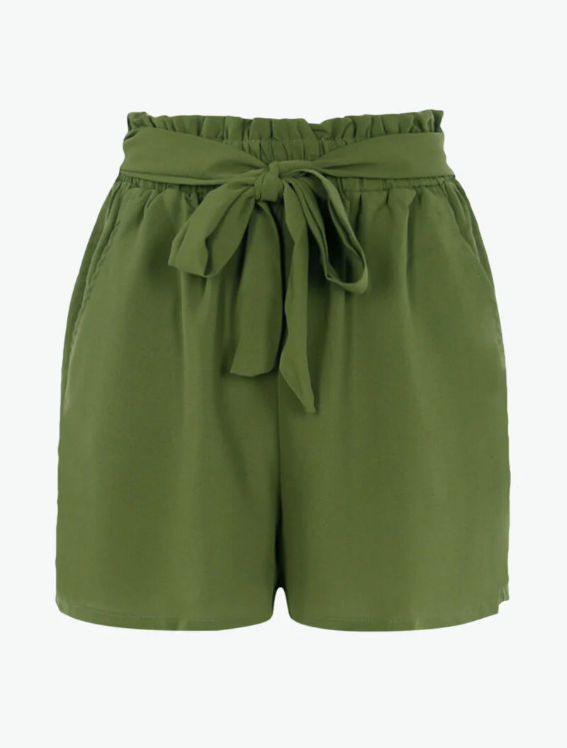 Losse pasvorm korte broek - kaki