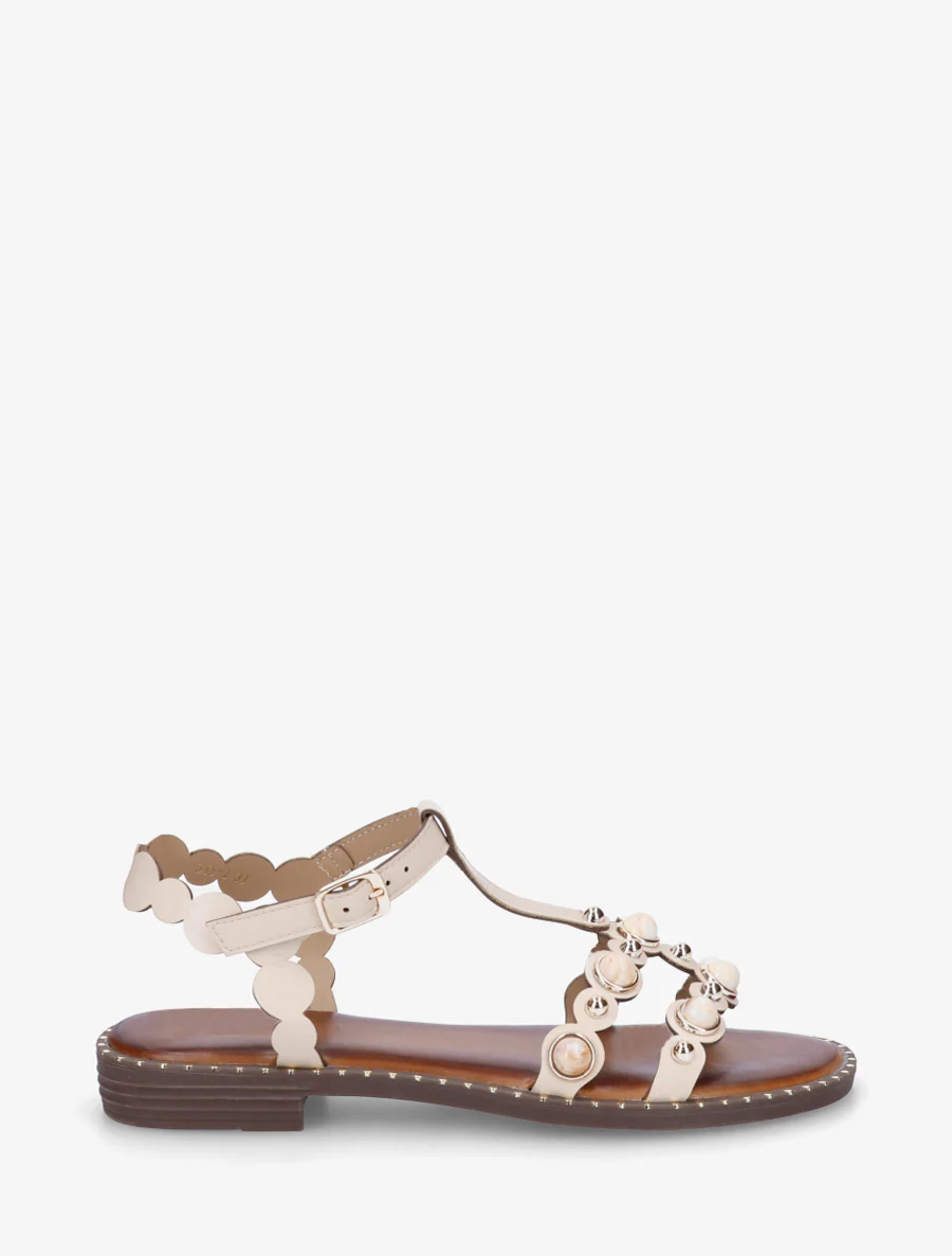 Sieraden en stenen sandalen - Beige