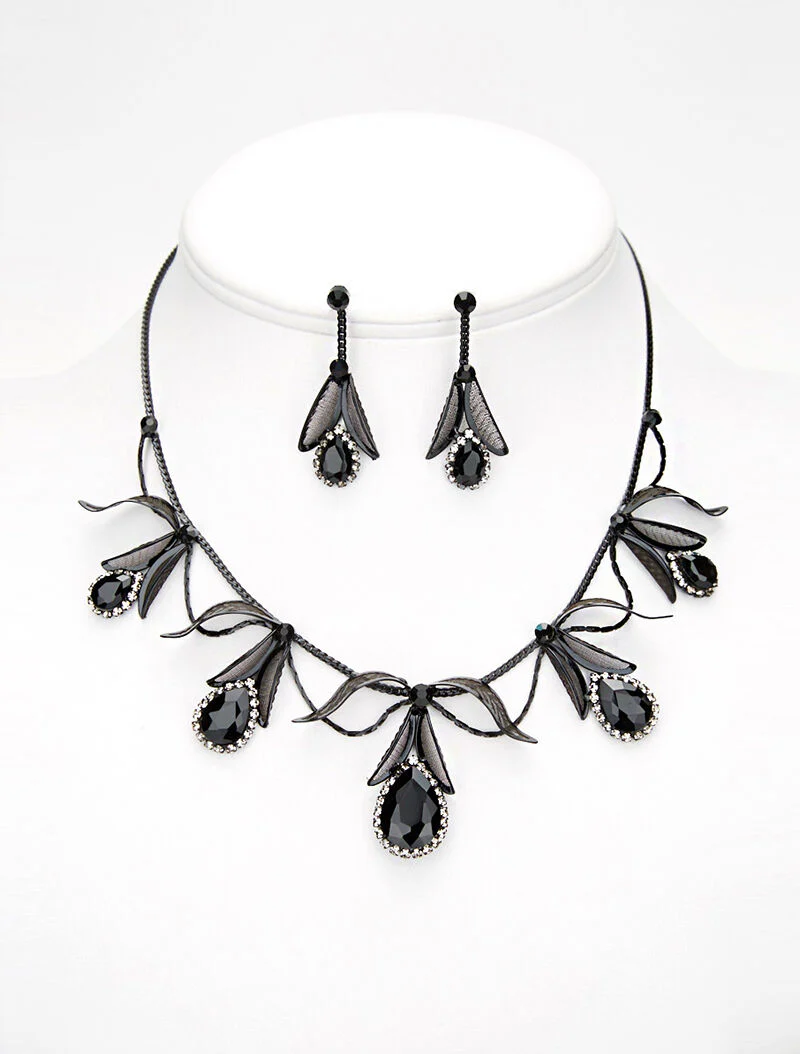 Sieraden druppels - zwart