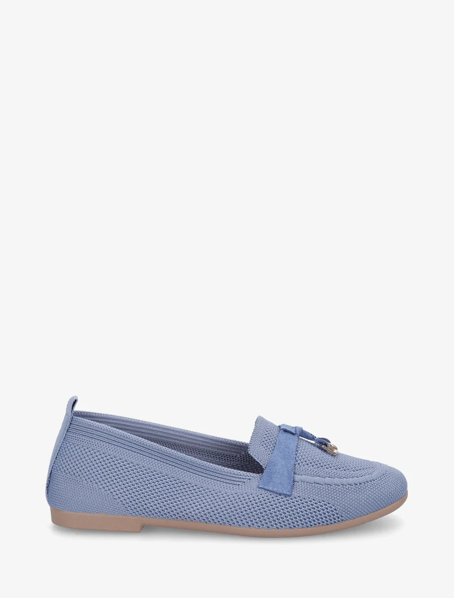 Sieraden stoffen mocassins - Lichtblauw