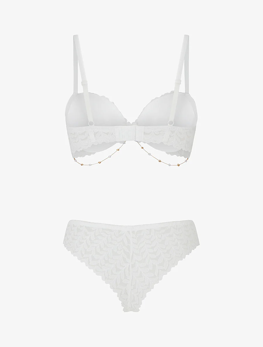 Sieradenset lingerie met hartjes - Wit - Image 3