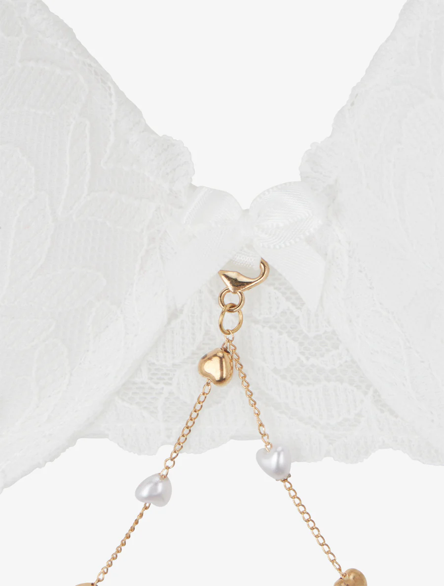 Sieradenset lingerie met hartjes - Wit - Image 4
