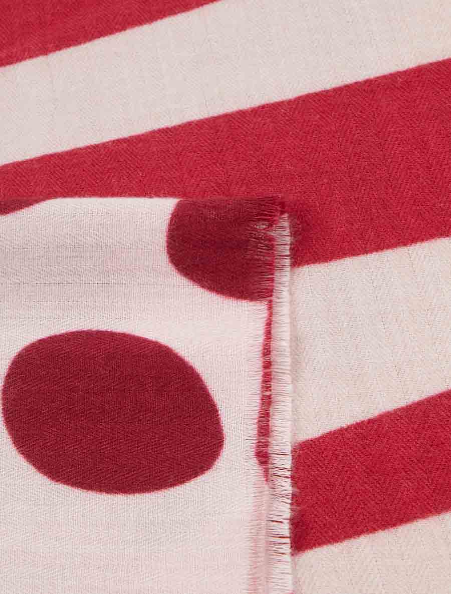 Sjaal met abstracte print - Bordeaux - Image 3