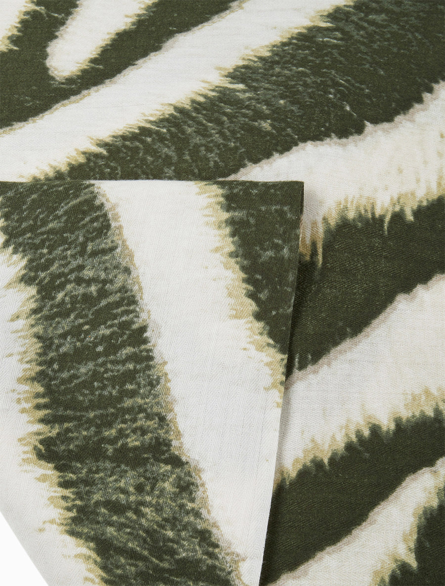 Sjaal met gesmolten golfprint - Groen - Image 3