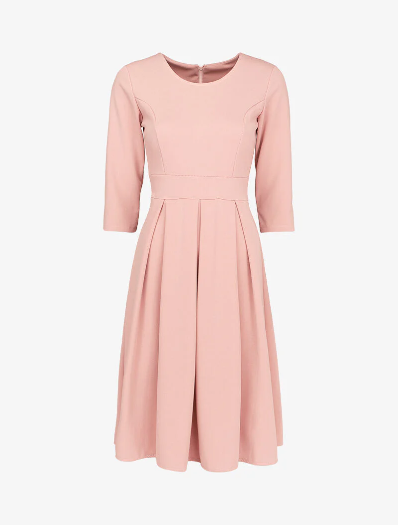Skaterjurk met drapeereffect - Roze