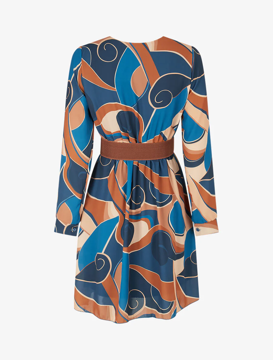 Skaterjurk met grafische print - Olie blauw - Image 2